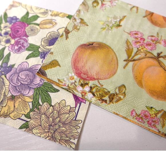 NEW 12 PC NAPKIN CRAFT DECOPOUGE CLAY Crafting or beverage napkins - Picture 2 of 6